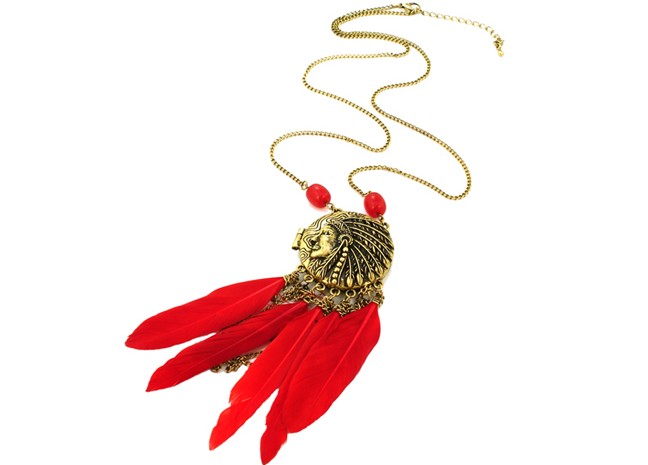 Restore ancient ways feather necklace
